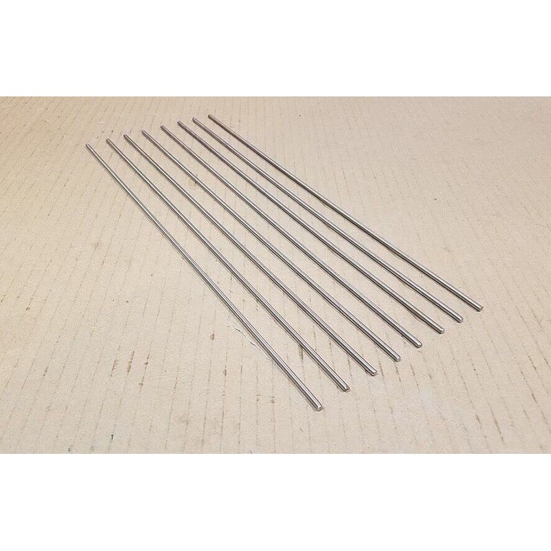 304 Stainless Steel 1/8" Round, 11" Long Bars, rods, 8