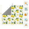 Yellow Lemon Green Leaves Dish Drying Mat For Kitchen Counter