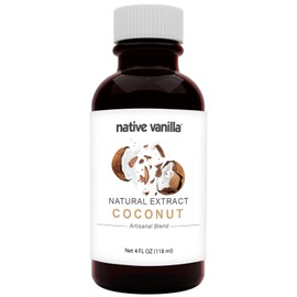 Native Vanilla - Coconut Flavor - 4 Fl Oz - Pure Flavors and Extracts - Perfect for Cooking, Baking, and Dessert Crafting