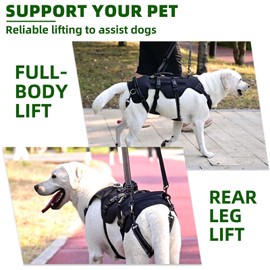 PUPTECK Dog Lift Harness for Medium Large Sized Dog, Rehabilitation Sling for Hind Leg Support, Multifunctional Mobility Assistance Harness for Old, Disabled, Joint Injuries, Arthritis, Paralysis Dogs