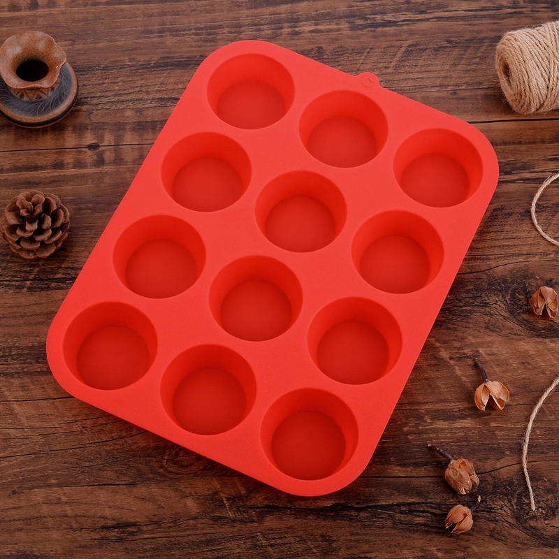 Zuvo Silicon Muffin Tray 12 Cups - Non Stick Baking