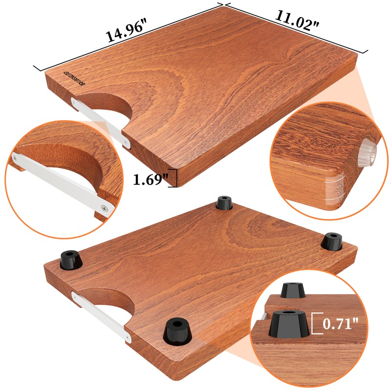Brosisincorp Solid Sapele Wood Cutting Board - Medium 14.96" x
