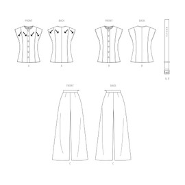 Butterick B7028 Sewing Pattern, Multicolor