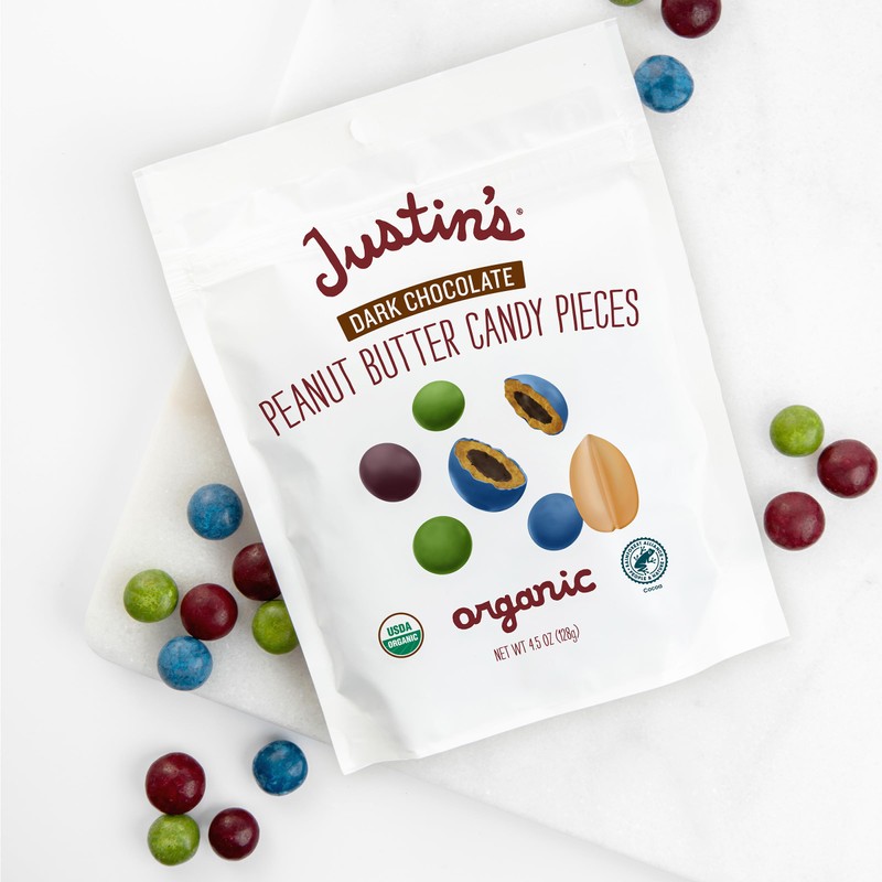 Justin's Dark Chocolate Peanut Butter Candy Pieces - 4.5oz bag