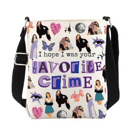 ENSIANTH Singer Inspired Crossbody Bag Singer Gifts for Musical Lovers Music Fans Gifts Music Festival Gifts Music Concert Gifts (25226 Crime Music C)