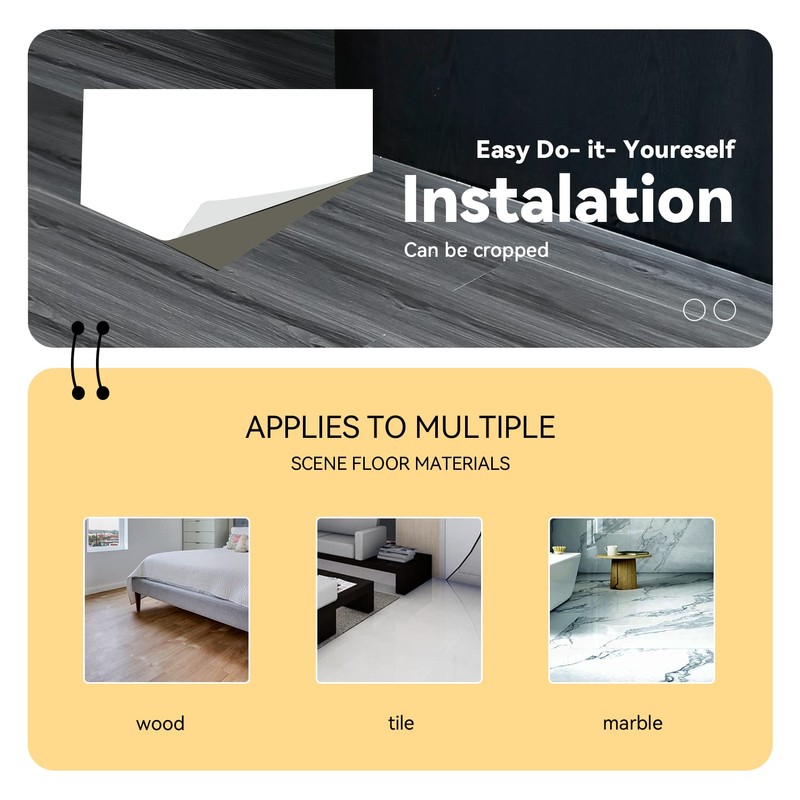 auxua Wood Grain Peel and Stick Floor Tiles – 11.8”