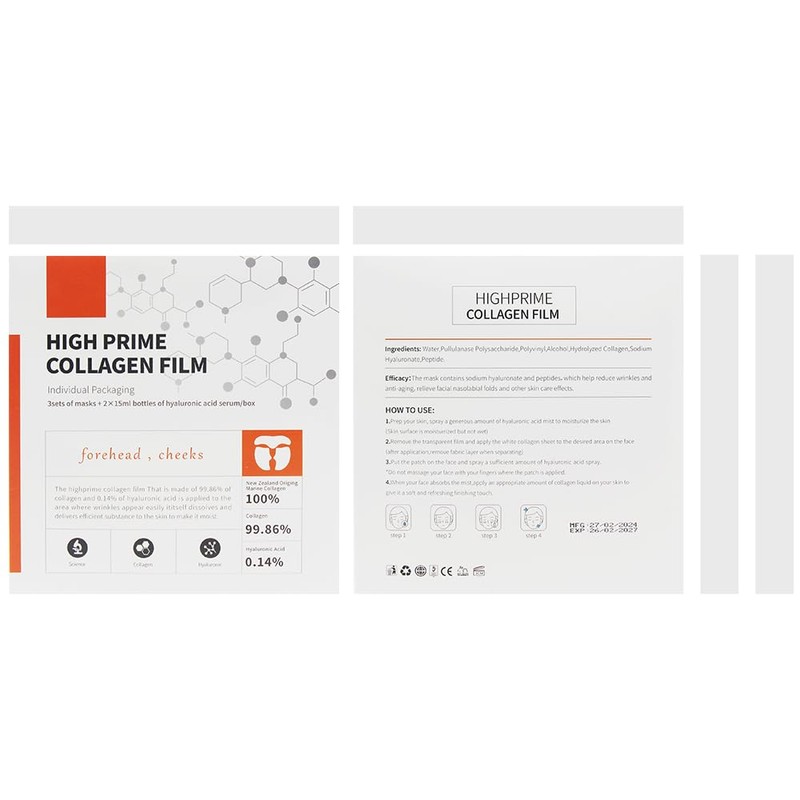 Kollagen Gesichtsmaske, Collagen Löslicher Film, Collagen Löslicher Film,Anti Aging Maske