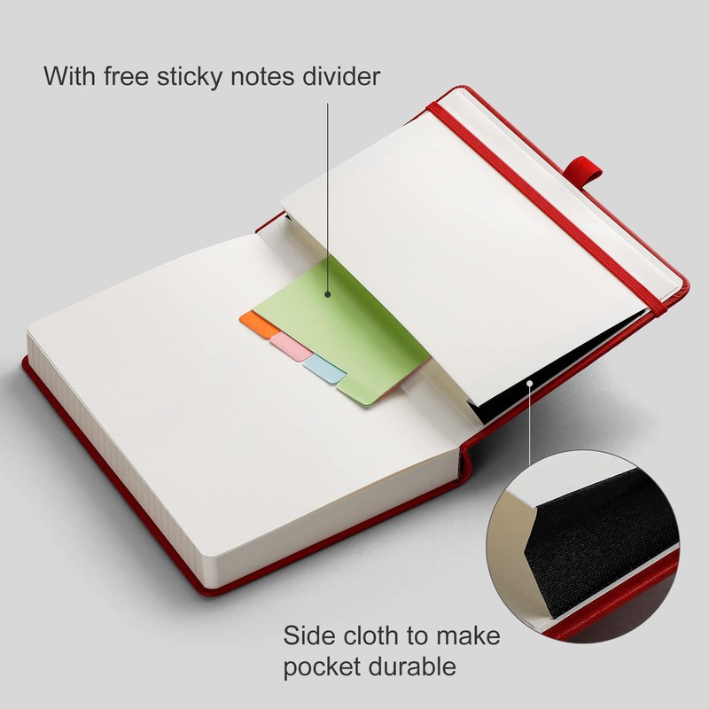 AHGXG Lined Journal Notebook - 320 Numbered Pages A5 College
