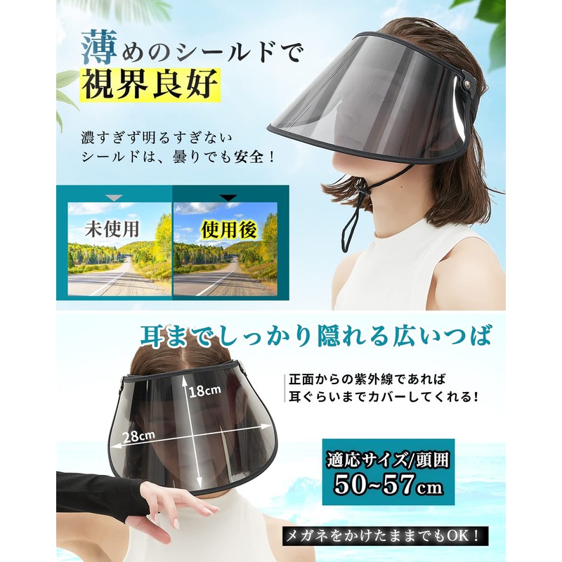 Gokei_Co Women’s Sun Visor, Rain Hat, Rain Visor, Bicycle Cap,