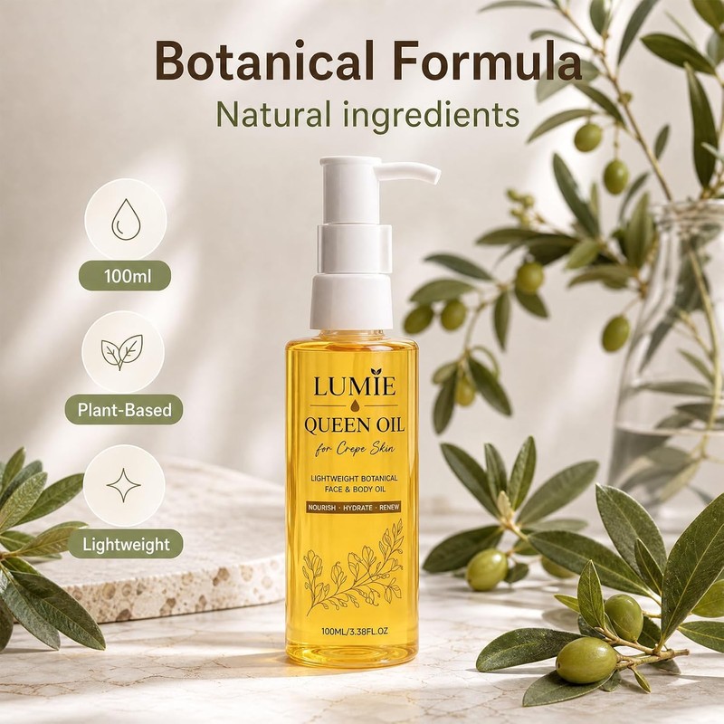 LumieQueen Oil for Crepe Skin, Botanical Body Oil(2pcs)
