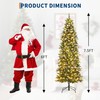 GAOMON Pencil Christmas Tree,7.5FT Artificial Pre-Lit Christmas Tree, Xmas Tree