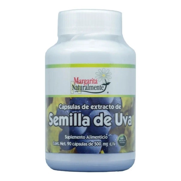Semilla De Uva Organica 90 Caps Margarita Naturalmente Sabor Natural