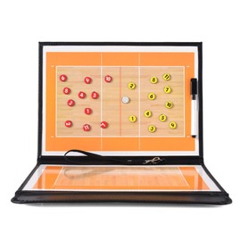 Pure Vie Foldable Volleyball Coaching Board Volleyball Coaches Tactical Magnetic Clipboard Strategy Blackboard with Player Markers, Erase, Pen - Volleyball Sporting Gift Training Assistant Equipment