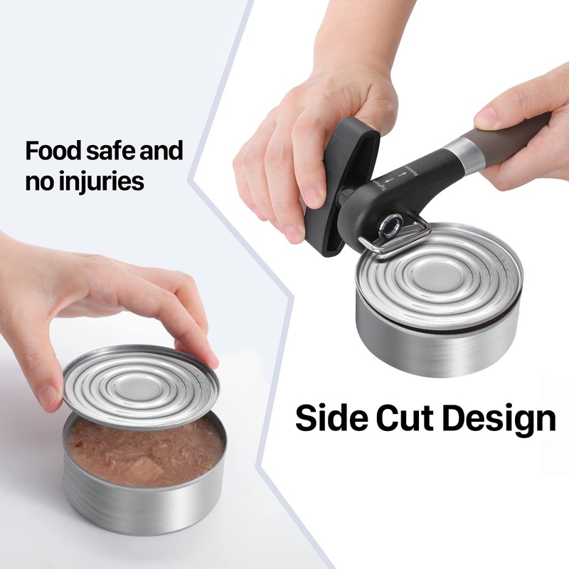 Beneno Can Opener, Manual Side Safe Cut Can Opener Smooth
