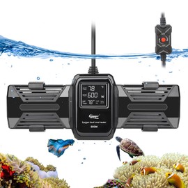 hygger Aquarium Heater, 500W 800W 1000W Submersible Fish Tank Heater with LED Digital Display Over-Temperature Protection and Automatic Power-Off, for Saltwater and Freshwater Tank up to 240 Gallon