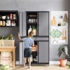 Mlezan 72" Metal Storage Cabinet Garage Tool Storage Cabinets w/pegboard
