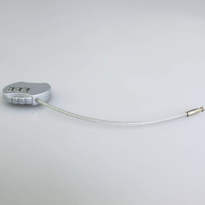 ZPLIUST 3-Digit Cable Luggage Locks Re-settable Combination, Alloy Body Color