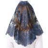 Mantilla tradicional bordado para cubrir la cabeza, triángulo de encaje,