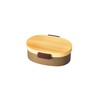 Tatsumiya 30431 Tight Grain Oval Bento Box, Hinoki Brown, Large