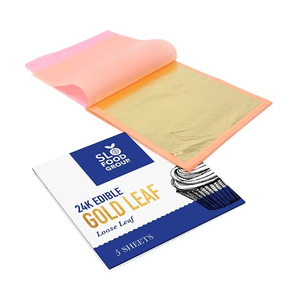 Slofoodgroup - 24 Karat Edible Gold Leaf Loose Sheets -