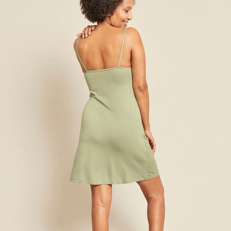 Boody Goodnight Slip Sleep Dress, Sage / XS