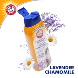 Arm & Hammer 2-in-1 Deodorizing & Dander Reducing Shampoo for Cats, Dander Remover for Dander and Odors, Baking Soda Moisturizes and Deodorizes, Lavender Chamomile Scent, 20 Fl Oz (Pack of 1)