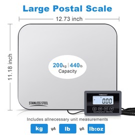 THINKSCALE 440lb Digital Shipping Scale, 1oz Accurate Postal Scale