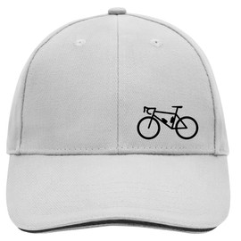 huuraa Cappy Unisex Baseball Cap for Bikes and Bikes, Dark Grey/White with Motif for All Bikers, Gift Idea for Friends and Family, Dark grey/white