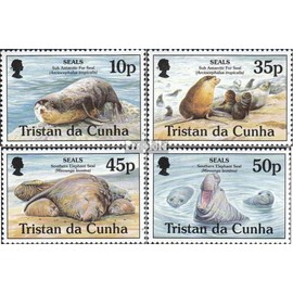 Tristan da Cunha Mi.-number.: 585-588 (complete.issue.) 1995 Robben (Stamps for collectors) Mammals other