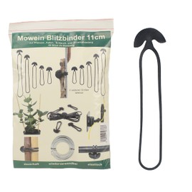 Mowein 40 Flash Ties 11 cm - Plant Ties for Horticulture and Household | Cable Ties | Hose Ties | Universal Rubber Binding | Pack of 40 | UV-Resistant and Elastic | Resealable