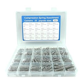 Compression Springs Assortment Kit, 390 Pieces, 24 Sizes, Stainless Steel Springs