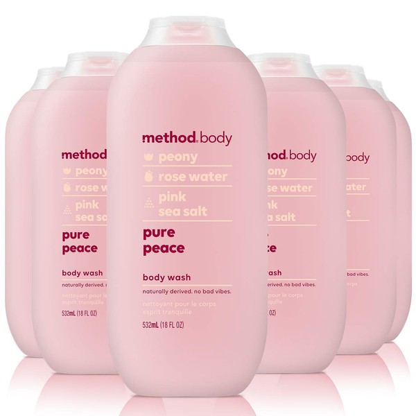 Method Body Wash, Pure Peace, 18 Ounce (6 Count)