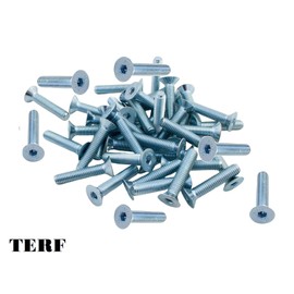 TERF® M6 X 60mm Hex Socket Countersunk Machine Screw M6 (6mm) X 60mm Allen Key Bolts Hexagonal Socket Countersunk Machine Screws - Pack of 10