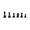 Deluxe Black & White Chessmen with Leatherette Chessboards