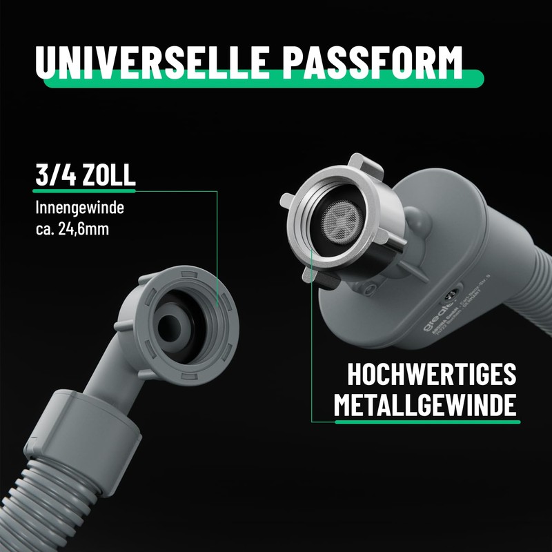 Greate Washing Machine Hose with Aquastop 1.5 m 3/4 Inch