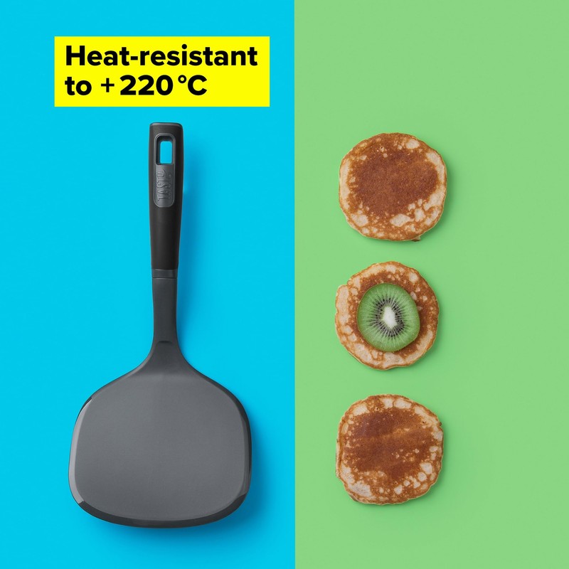 Tasty Everyday Pancake Turner with Flattened Edges, Extra Large Spatula,