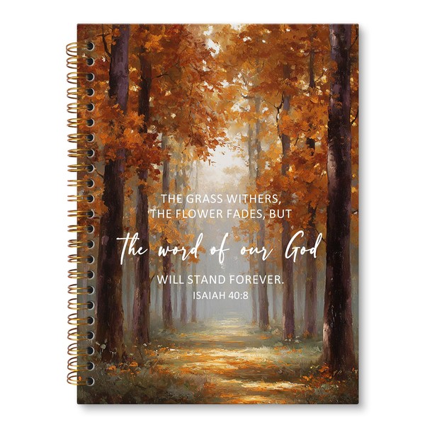 JRTW Fall Christian Notebook Journal, Nature Forest Autumn Prayer Scripture