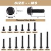 M8-1.25 x 35mm (15 pcs) Flanged Hex Bolt Screws Black
