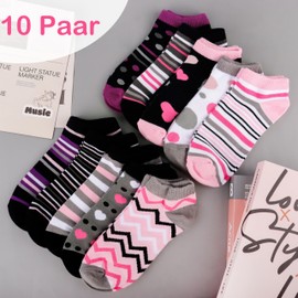 Jeasona 10/12 Pairs of Funny Trainer Socks Women's 39-42 Cotton Colourful Socks Women's 39-42 Trainer Socks Women's Colourful Short Socks Women's Casual Unusual Funny, Multicoloured-1280