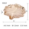 Soap Dish with Drain Ceramic Gold Lotus Leaf Soap Holder