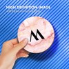 1 x Round Coaster - Letter M Marble Stone Texture