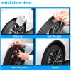Xukey Fender Flares 10' Car Wheel Eyebrow Arch Extension Protector