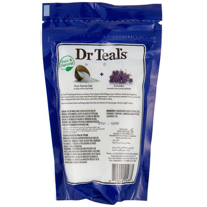 Dr Teal's Fragrance Epsom Salt Lavender Bath Salt, 15.9 oz