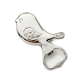 ARFUKA Bottle Opener Portable Stainless Steel Beer Bottle Opener Lovebird Shape Soda Beverage Beer Bottle Opener Women Men Gift for Wedding Christmas Valentine's Day and Birthday Silver