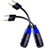 CNCESS CESS-096 Dual Banana Plug to Female Speakon Connector, 2