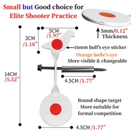 Wingswinmax Small Spinner Air Gun Target Red Bird Visible Target Screwed-Type Steel Plinking Target for Professional Players - Ideal for Rifle BB Slingshot Practice 1pc