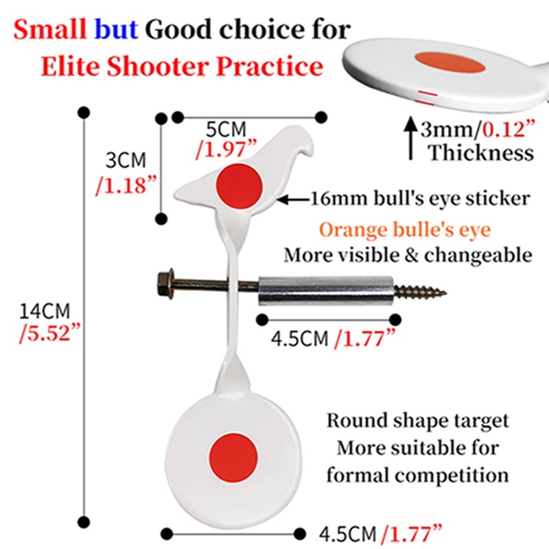Wingswinmax Small Spinner Air Gun Target Red Bird Visible Target