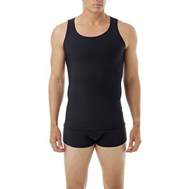 Underworks Mens Microfiber Compression Tank 3-Pack, Medium, Black
