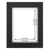 Fabian Clarke London® Picture Photo Frame Black 12x8 with White