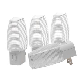 DEWENWILS Plug in Night Light with Switch, Manual ON Off LED Nightlight for Kids, Nursery, Bedroom, Bathroom, Hallway, Stairways, Corridor, Garage, Warm White, UL Listed, 4 Pack